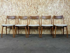 5x Boomerang Dining Chairs Alfred Christensen Slagelse Møbelværk Teak 60s 70s