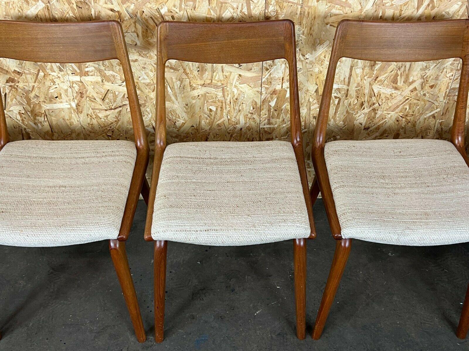 5x Boomerang Dining Chairs Alfred Christensen Slagelse Møbelværk Teak 60s 70s In Good Condition For Sale In Neuenkirchen, NI