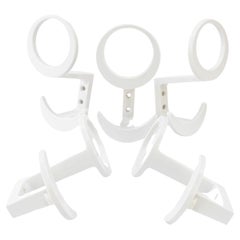 5x lucite wall hooks around 1970s