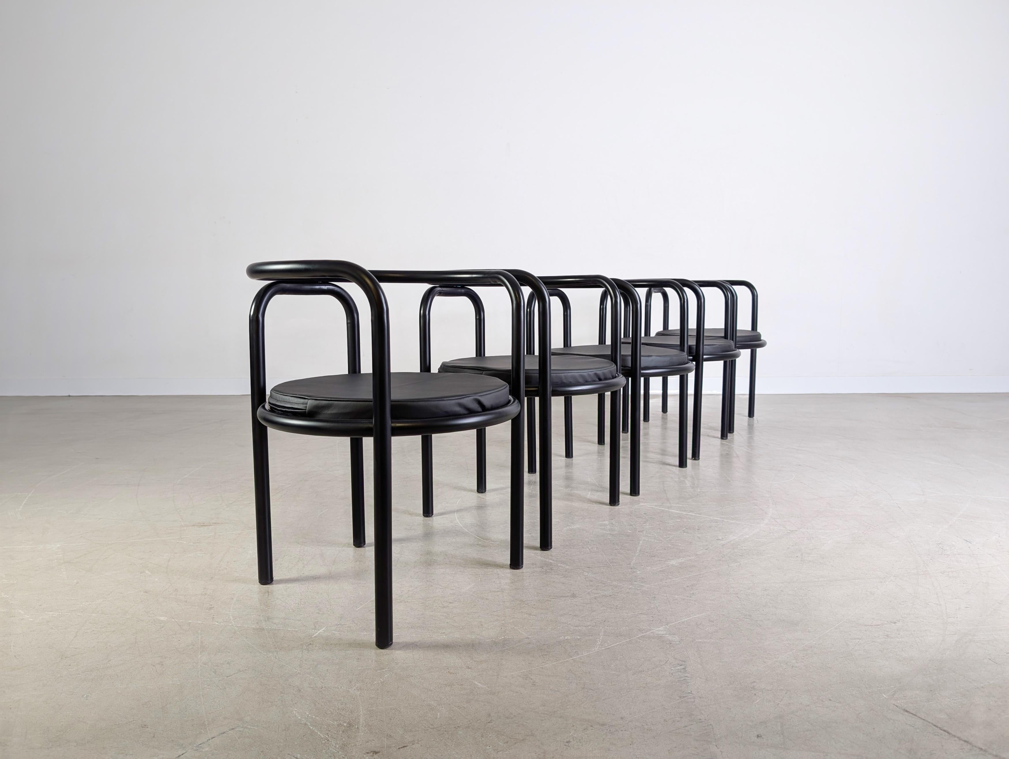 5x Original Locus Solus St�ühle Poltronova Gae Aulenti Metall design Italiano en venta