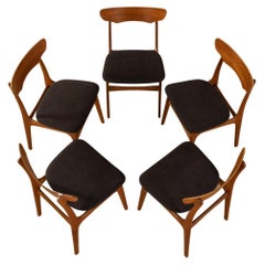 Vintage 5x Schiønning & Elgaard dining chairs for Randers Møbelfabrik, 1960s