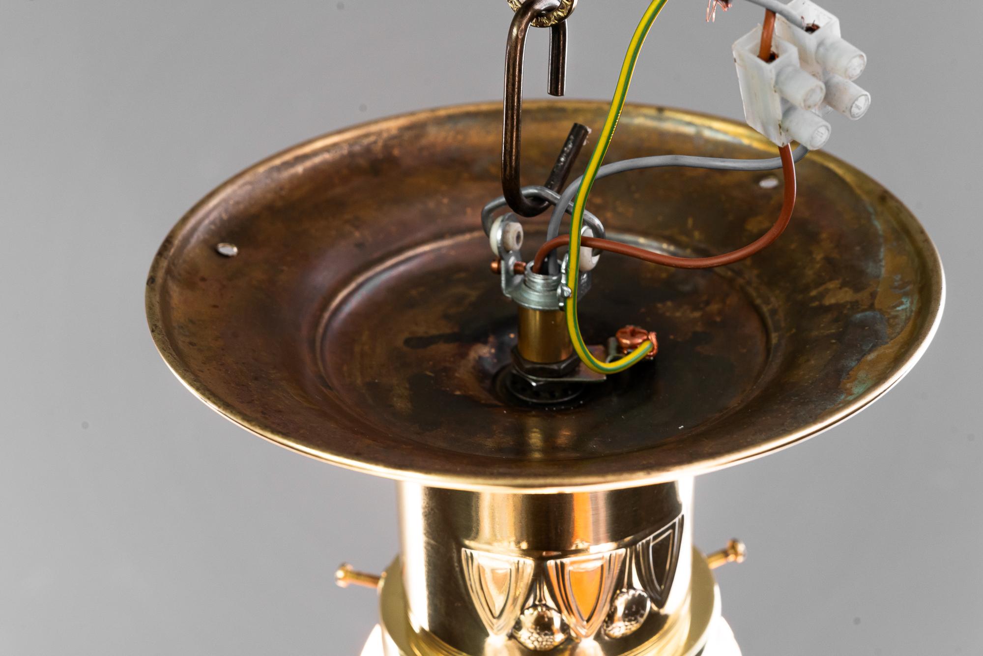 5x petites lampes de plafond art déco avec abat-jour en verre taillé vienne vers les années 1920 en vente 8