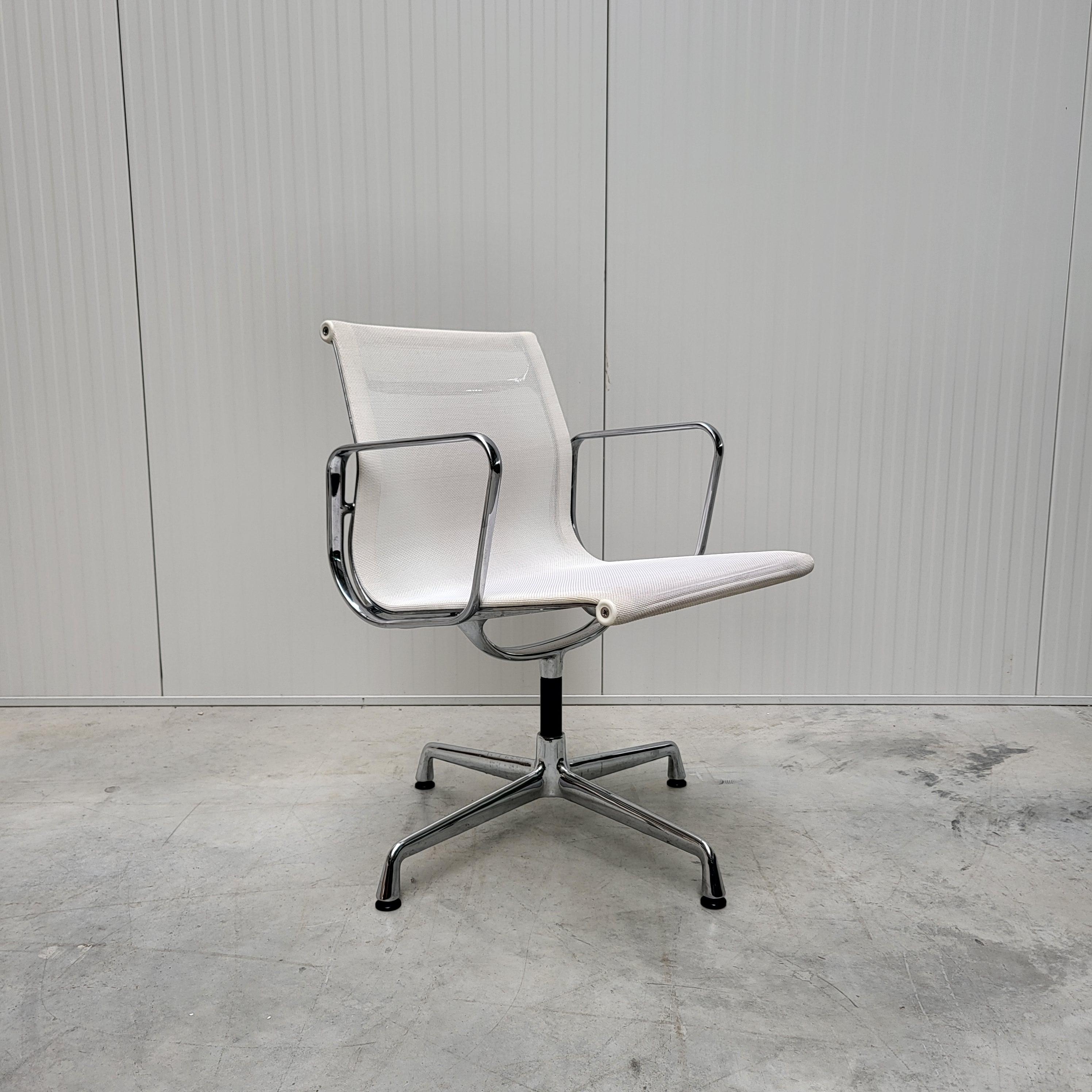 German 5x Vitra EA108 Office Chair by Charles Eames White Netweave