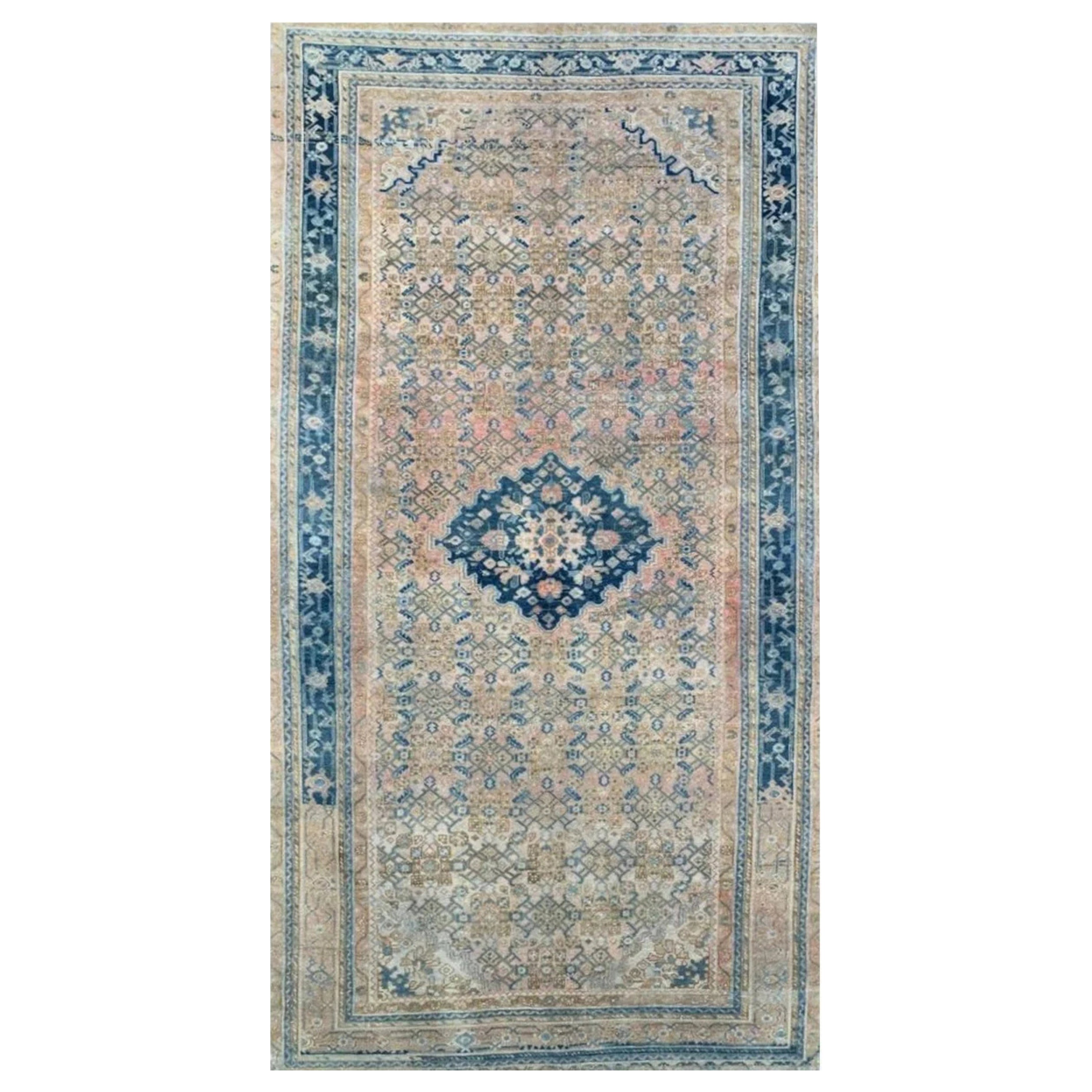 5x10 Hand Knotted Old Hamedan Gallery Runner Wool Rug