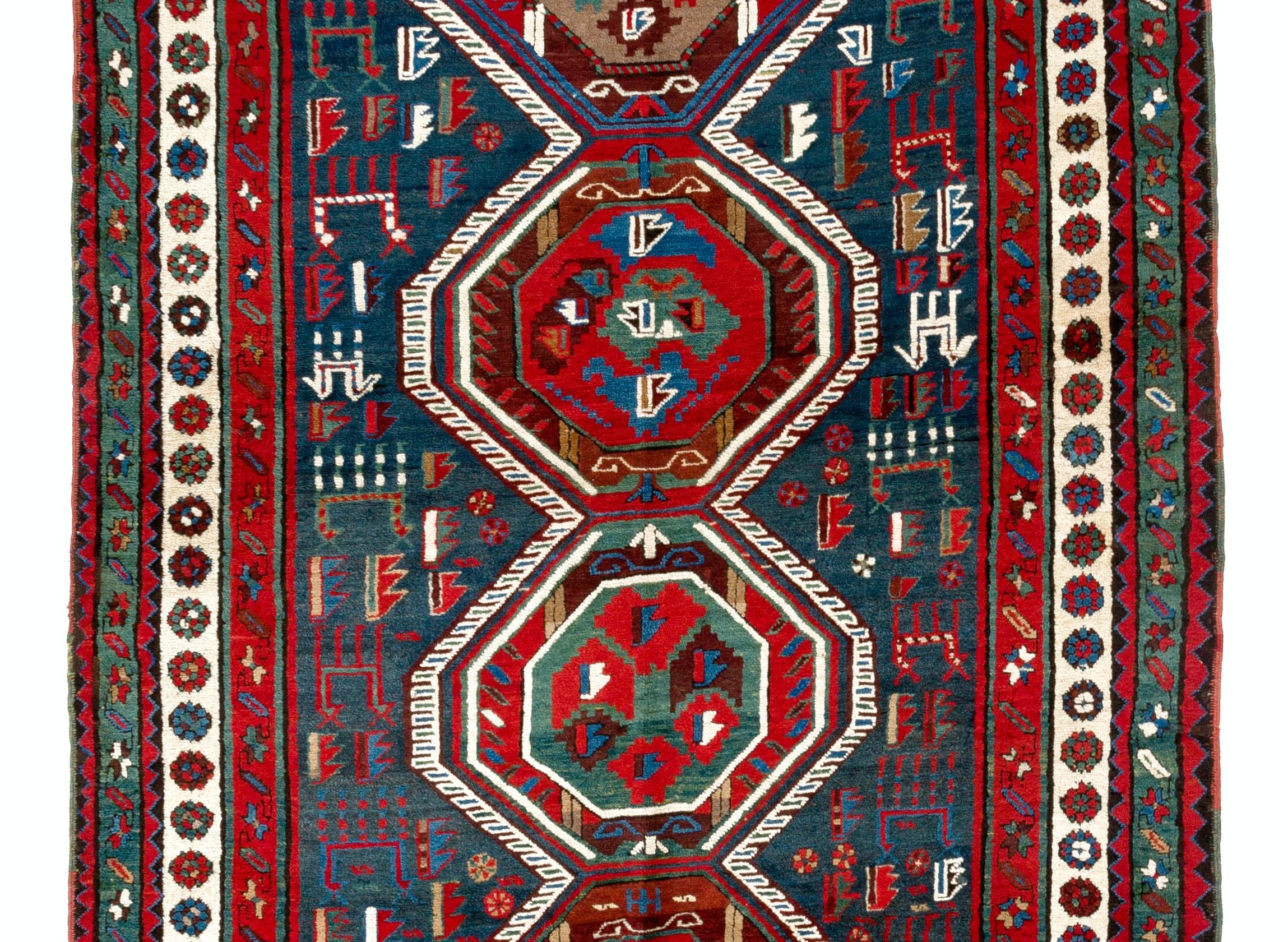 Kazak Antique Caucasian Moghan Shahsavan Rug, Excellent Condition For Sale