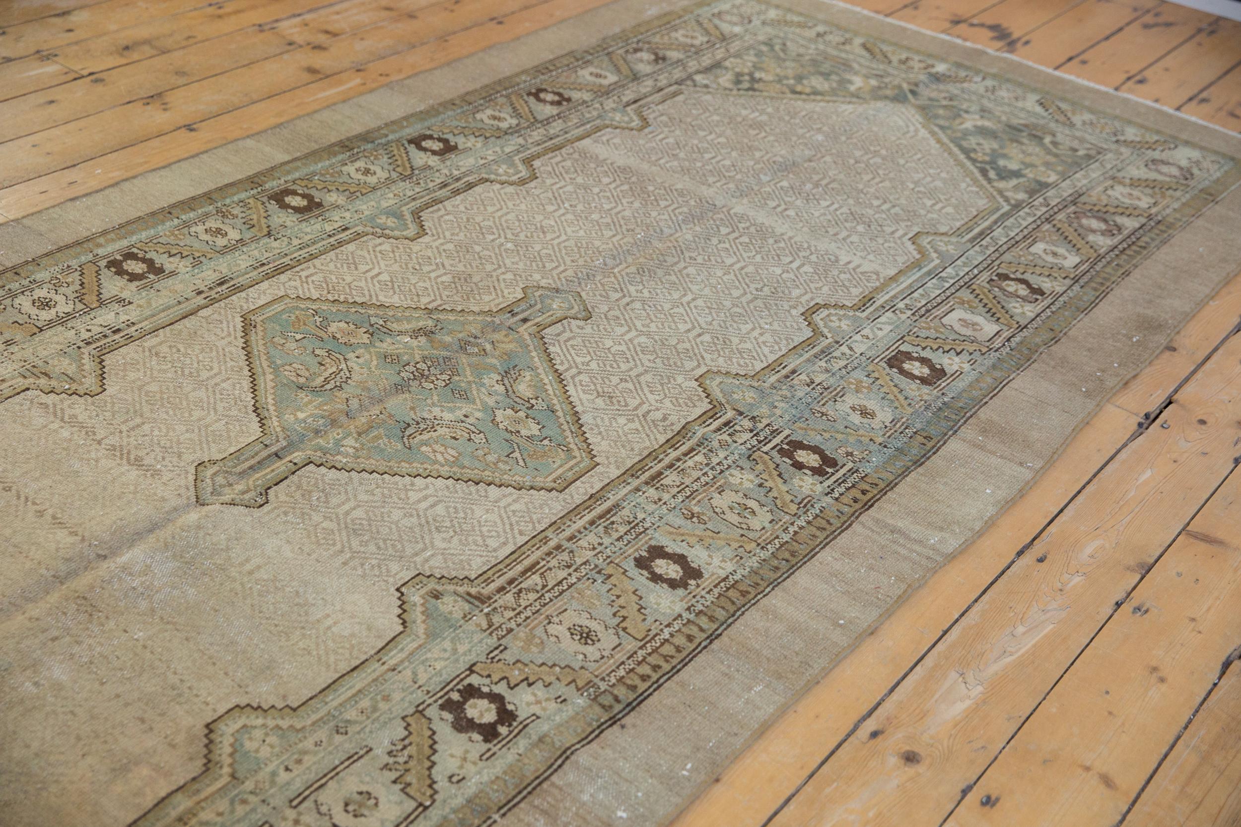 Vintage Distressed Serab Rug Runner For Sale 1