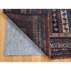 5'x11'8" Colorful Antique Tribal Shawl Design Hand Knotted Pure Wool Runner Rug