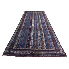 5'x11'8" Colorful Antique Tribal Shawl Design Hand Knotted Pure Wool Runner Rug