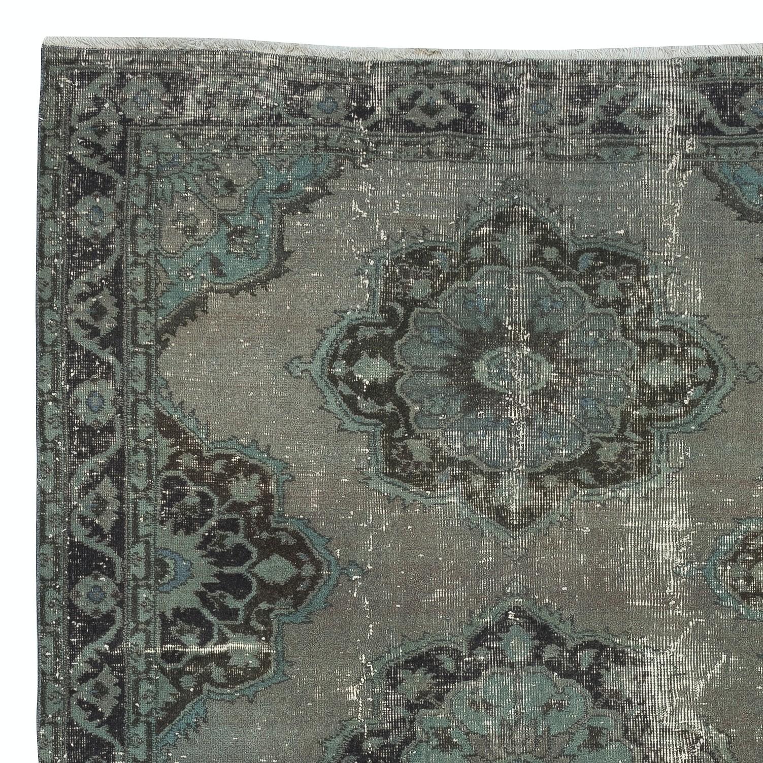 Turkish 5x12 Ft Brown Hallway Runner. Kitchen Rug. Entryway Rug. Corridor Rug. Stair Rug For Sale
