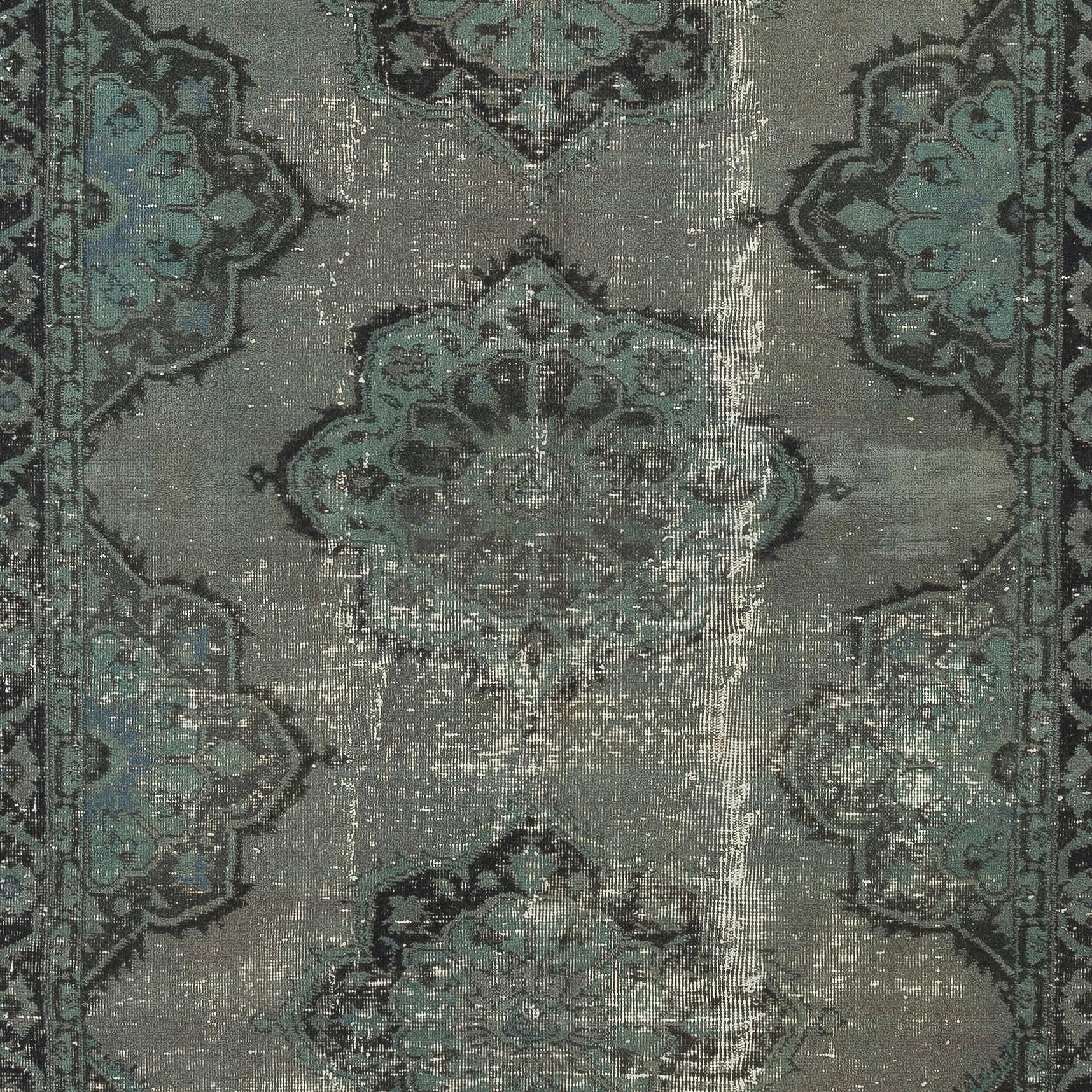 Hand-Knotted 5x12 Ft Brown Hallway Runner. Kitchen Rug. Entryway Rug. Corridor Rug. Stair Rug For Sale