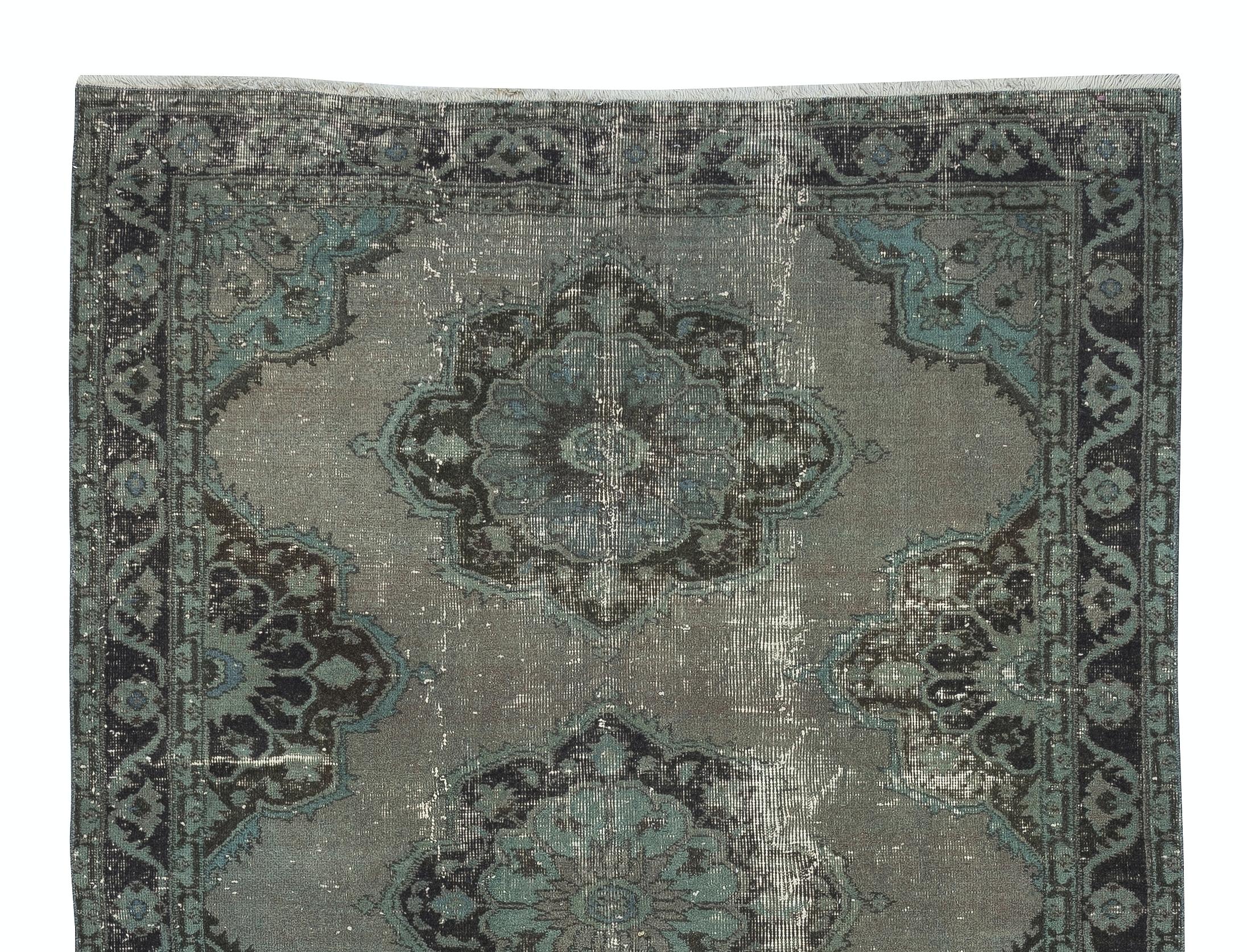 Turc 5x12 Ft Vintage Wool Runner. Tapis de cuisine. Tapis d'entrée. Tapis de couloir. Tapis d'escalier en vente