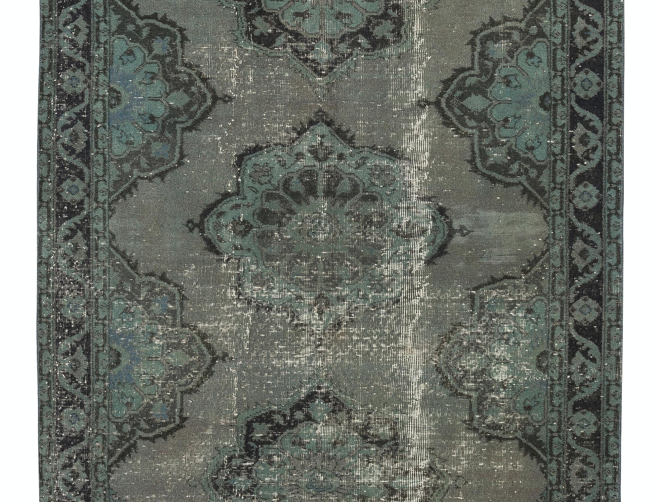 Tissé à la main 5x12 Ft Vintage Wool Runner. Tapis de cuisine. Tapis d'entrée. Tapis de couloir. Tapis d'escalier en vente
