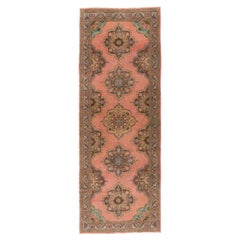 Tappeto vintage fatto a mano 5x13.3 Ft per l'arredamento del corridoio, tappeto in lana per corridoi