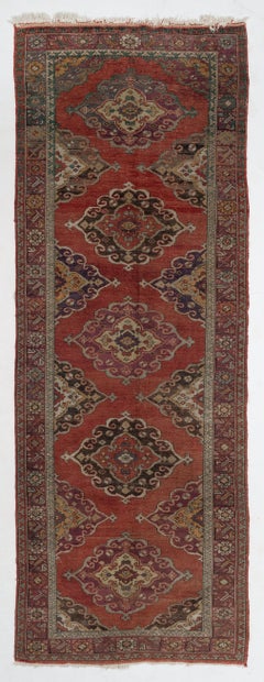 5x13.5 Ft Vintage Handmade Hallway Runner. Kitchen Rug. Corridor Rug. Stair Rug