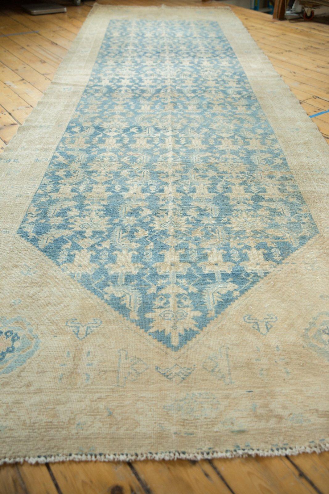 Vintage Distressed Malayer Rug Runner In Fair Condition For Sale In Katonah, NY