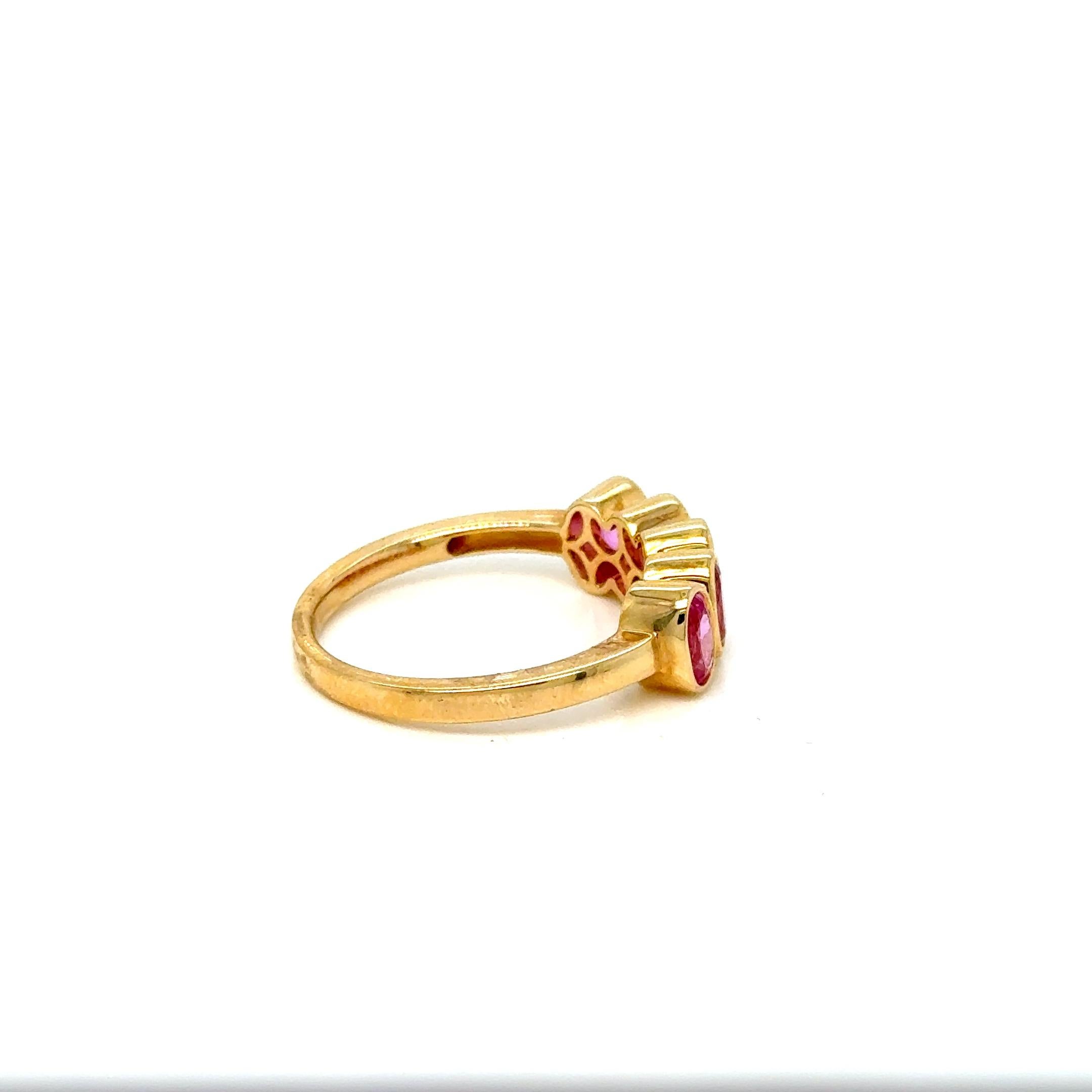 Oval Cut 5X3 OVAL 1.50CT  PINK SAPP BEZEL Ring 14K For Sale