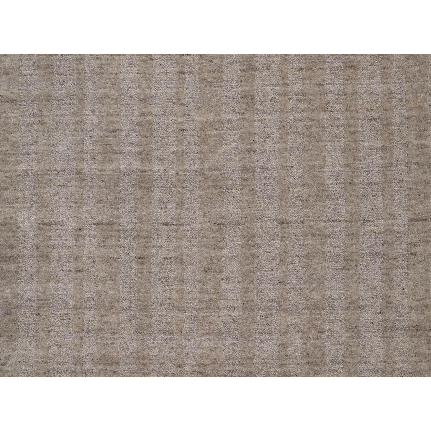 5'x5' Braun Salz und Pfeffer Design Hand gewebt undyed natürliche Wolle Runde Teppich (Handgeknüpft) im Angebot
