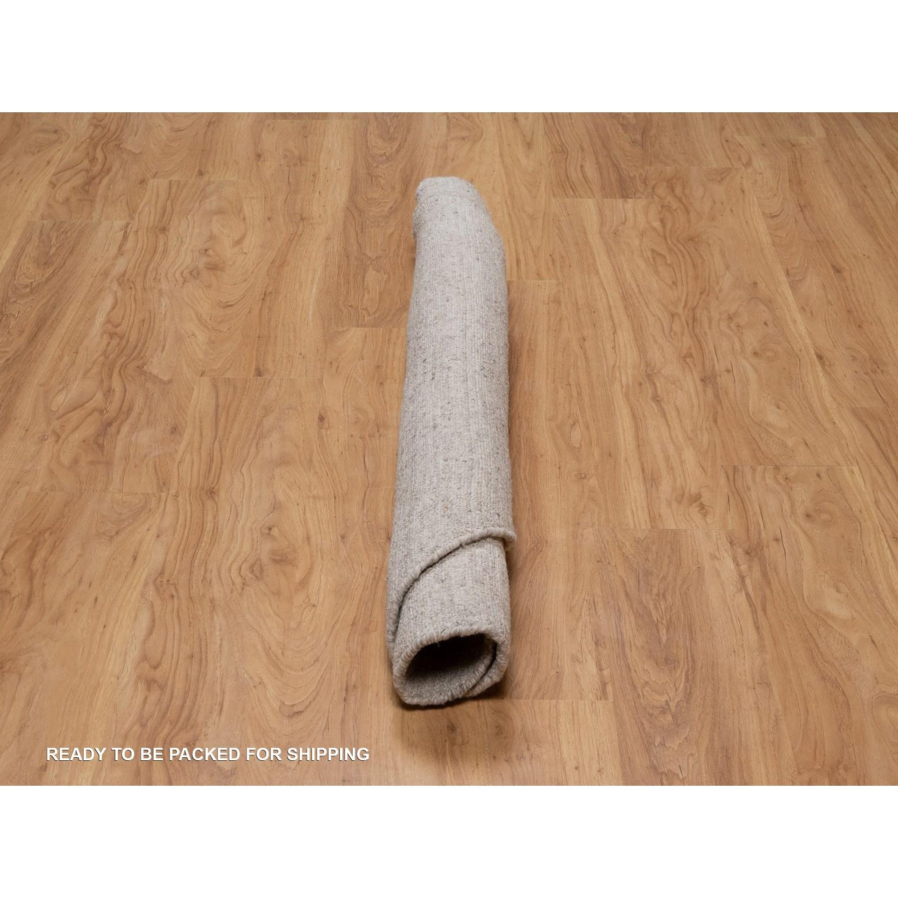 5'x5' Braun Salz und Pfeffer Design Hand gewebt undyed natürliche Wolle Runde Teppich im Zustand „Neu“ im Angebot in Carlstadt, NJ