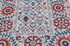 5x5.7 Ft Hand Embroidered Silk Wall Hanging. Modern Tablecloth. New Bed Cover