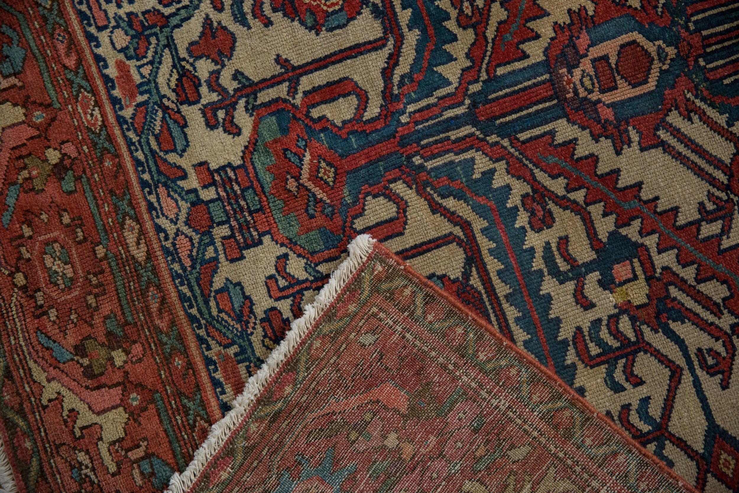 Hand-Knotted Antique Fine Malayer Square Rug For Sale