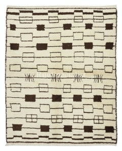 5x6 Ft Contemporary Moroccan Tulu Rug, 100% Wool, Custom Options Available