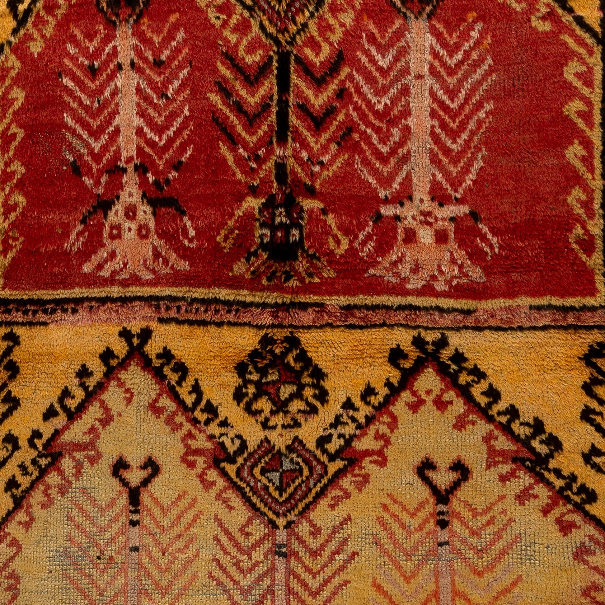 Einzigartiger handgeknüpfter anatolischer Vintage-Teppich, 100 % organische Wolle, 5x6 m (Handgeknüpft) im Angebot