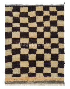 5x6 Ft Chessboard Design Tulu Rug, All Natural Wool, Made-to-order, Customizable