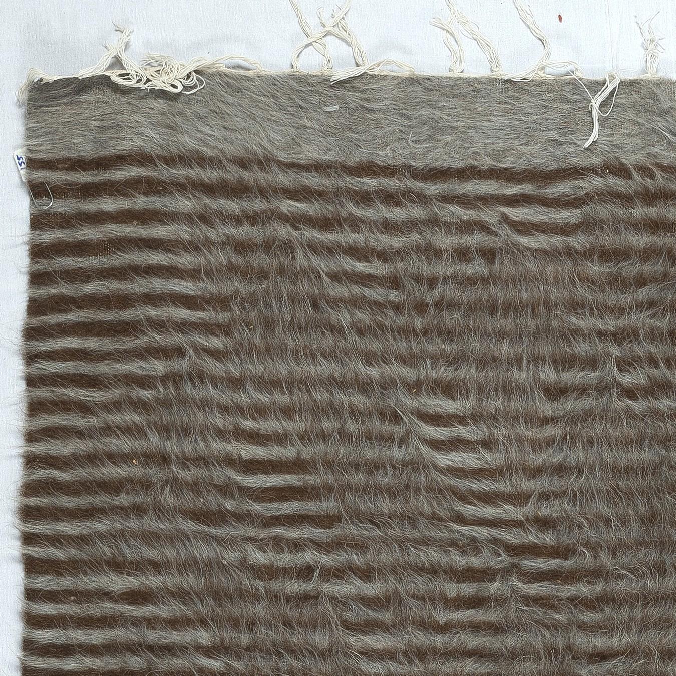 Hand-Woven 5x6.7 Ft Kurdish Kilim Rug. Kurdish Sofa Throw. Striped Bed Cover, Blanket For Sale