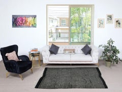 5x6.7 Ft Kurdish Wool Kilim Rug. Flatweave Blanket. New Bed Cover. Wall Hanging