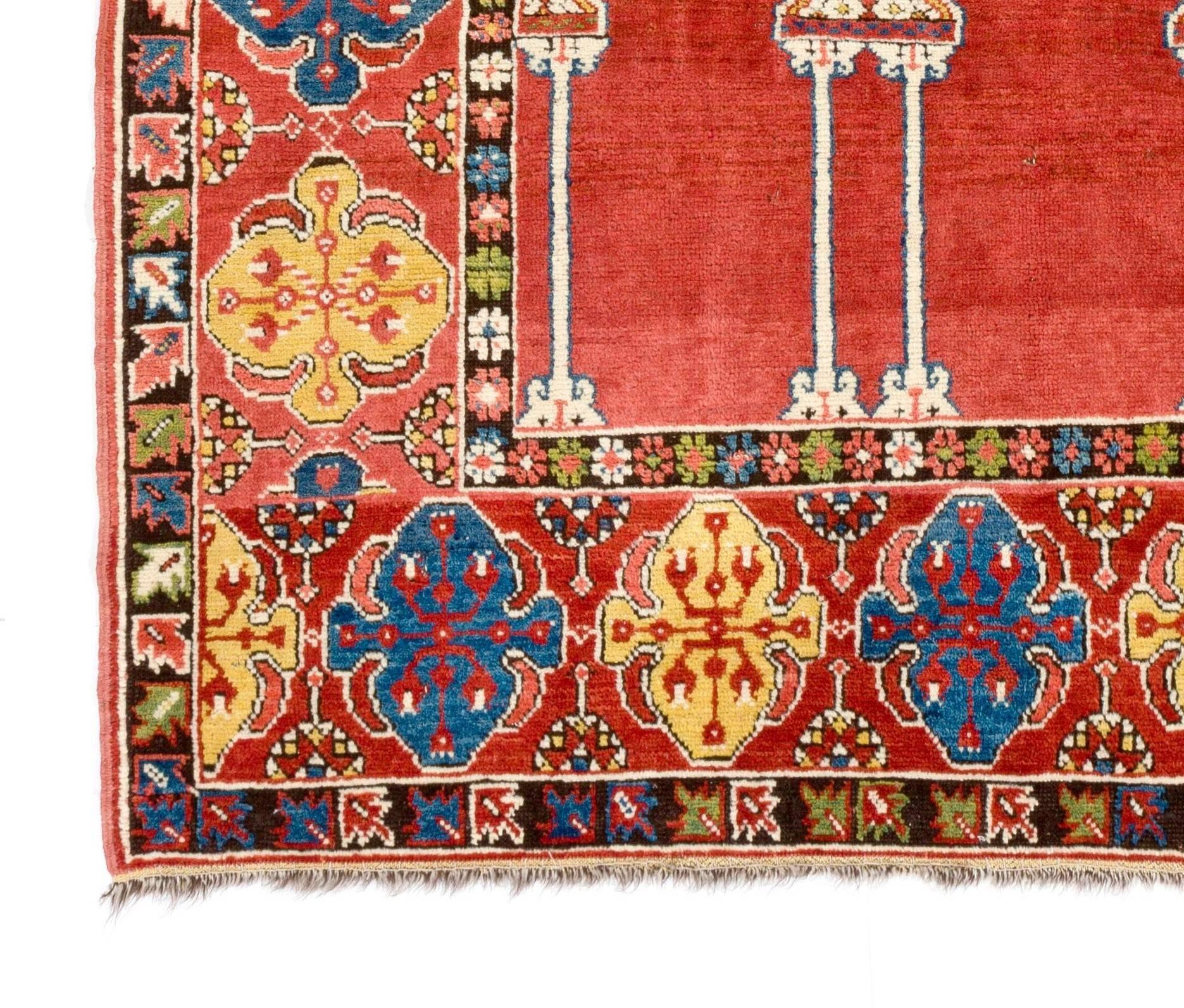 This is fantastic re-production of a 17th century Ottoman rug of the so called 