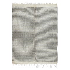 5x6.8 Ft Flat-Weave Kilim Rug. Handmade Sofa Throw. Striped Bed Cover, Blanket