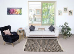 5x6.8 Ft Flatweave Wool Kilim Rug. Siirt Blanket. New Bed Cover. Wall Hanging