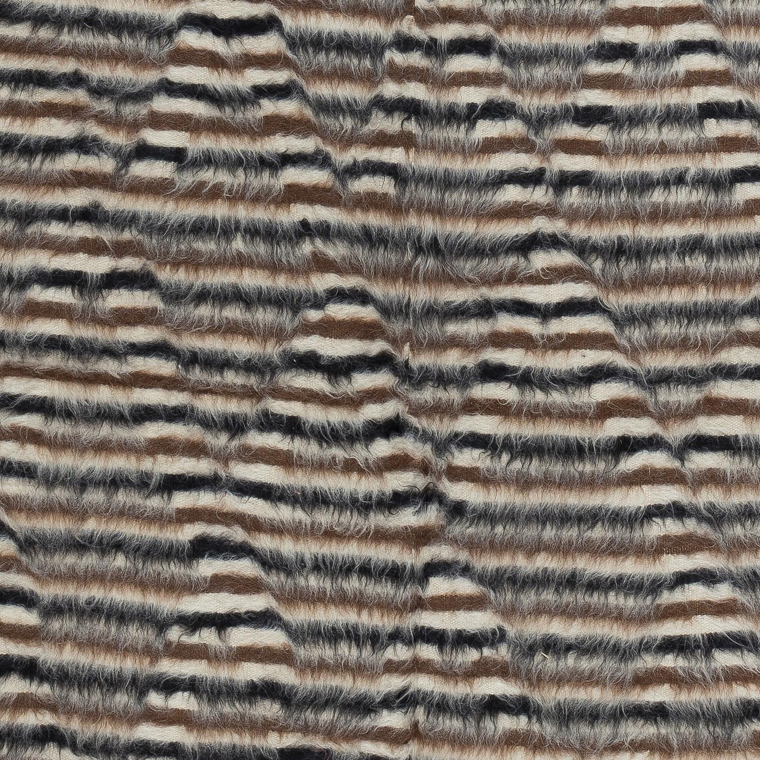 5x6.8 Ft Flatweave Wool Kilim Rug. Siirt Blanket. New Bed Cover. Wall Hanging In New Condition For Sale In Spring Valley, NY
