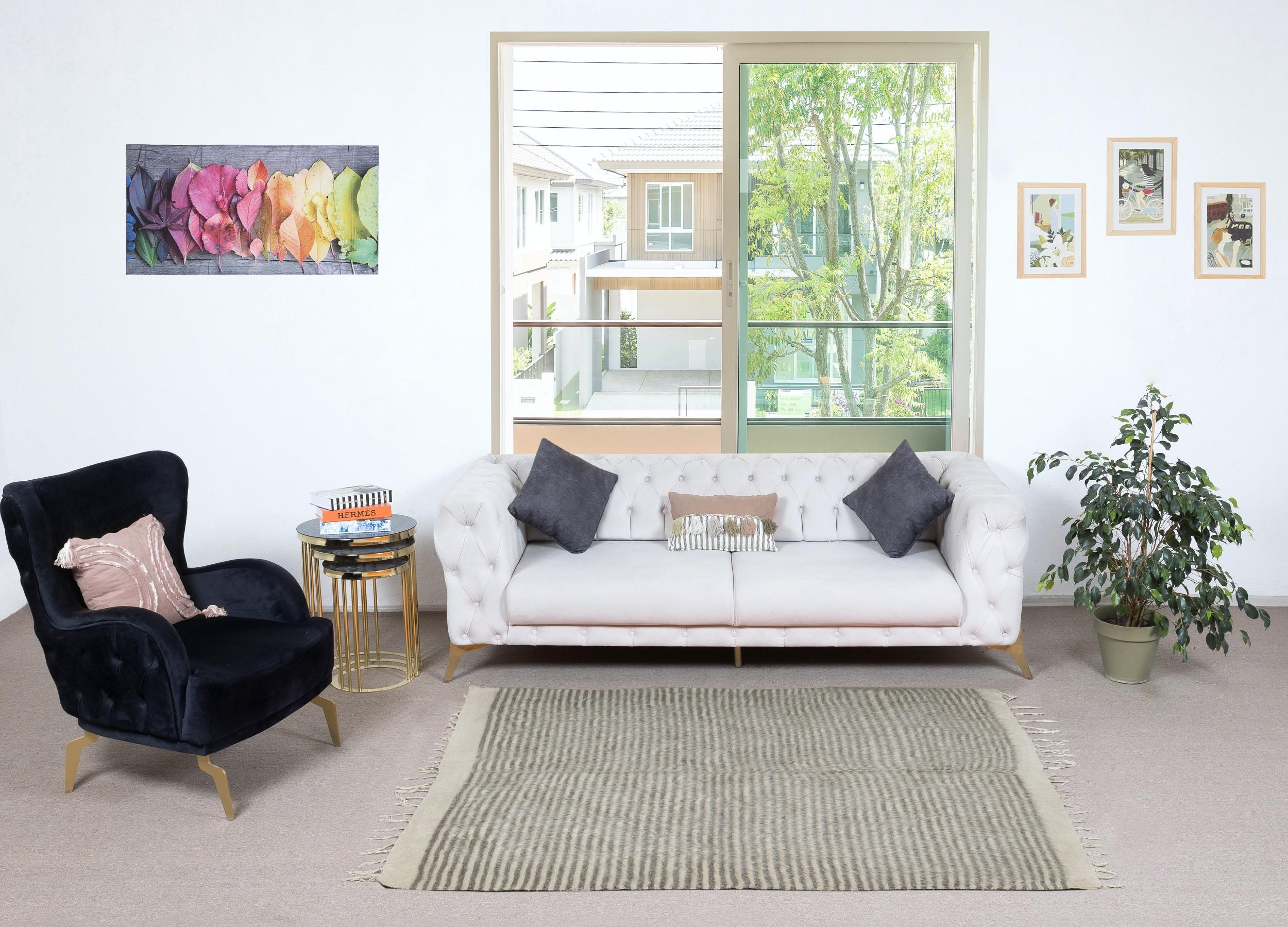 Tapis kurde décoratif à tissage plat en laine de chèvre, nouvelle production. Très doux, tissage souple, idéal pour une utilisation sur le sol avec un pad ou comme couverture de table, couverture de lit, tenture murale, jeté de canapé ou