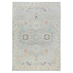 5
x6
9" Blue Turkish Knot Anatolian Village Design Hand Knotted Pure Wool Rug