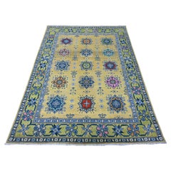 5'x6'9" Old Gold All Natural Wool Fusion Kazak Hand Knotted Oriental Rug