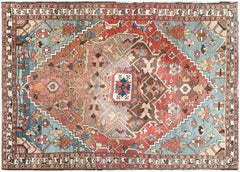 5X7 Antique Persian Bakhshayesh Rug Rare Serapi 152cm x 213cm c.1870