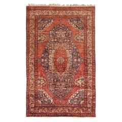 5X7 Antique Turkish Silk Hereke Rug Exceptional Fine 133x209cm Tapestry