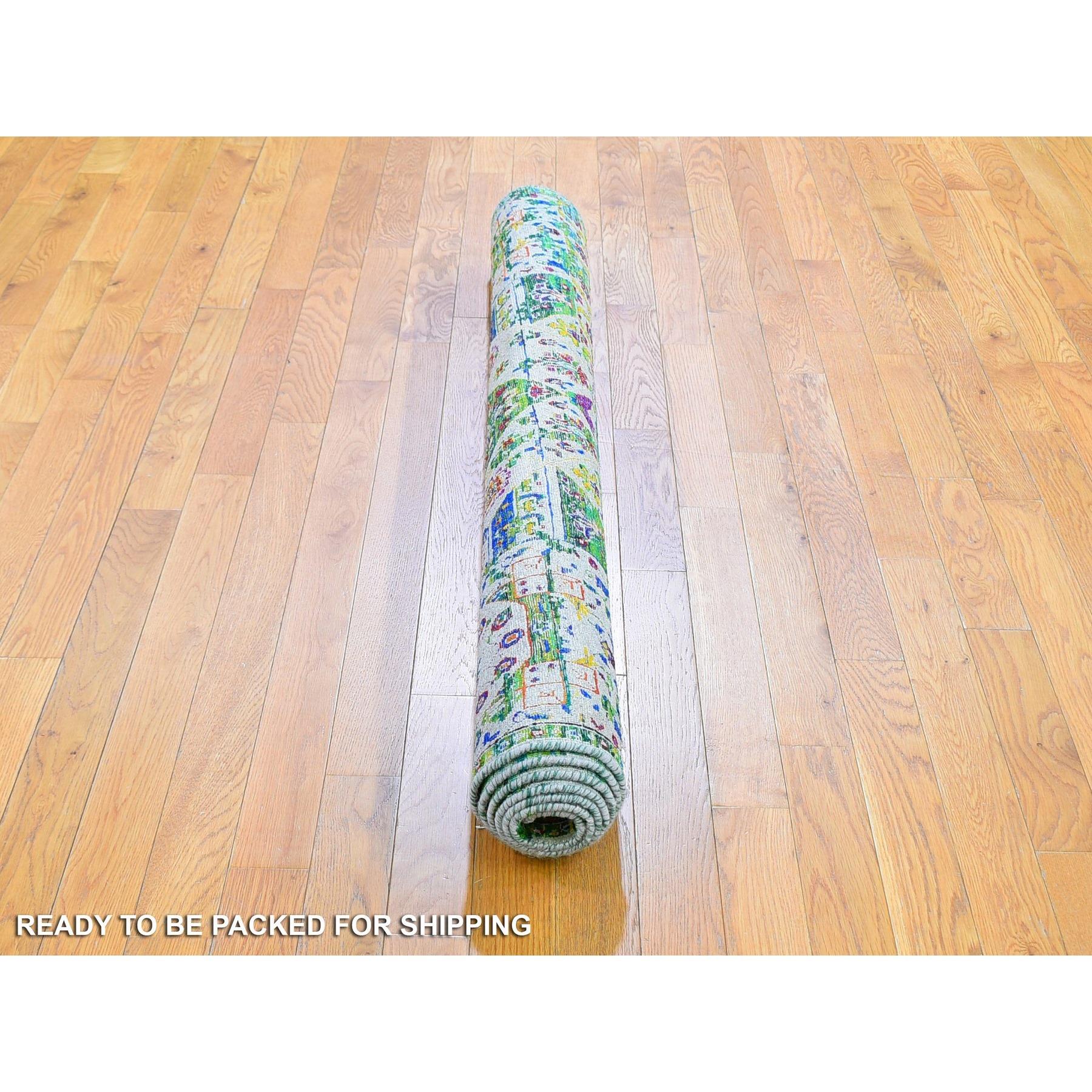 5'x7' Bunter Sari Seide Mamluke Design Handgeknüpfter Orientteppich im Zustand „Neu“ im Angebot in Carlstadt, NJ