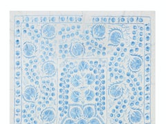 5x7 Ft Classic Suzani Silk Hand Embroidery, New Wall Tending, Bed or Table Cover