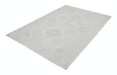 5x7 ft Handknotted Wool Area Rug. Decorative Soft-Toned Rug for Living Room