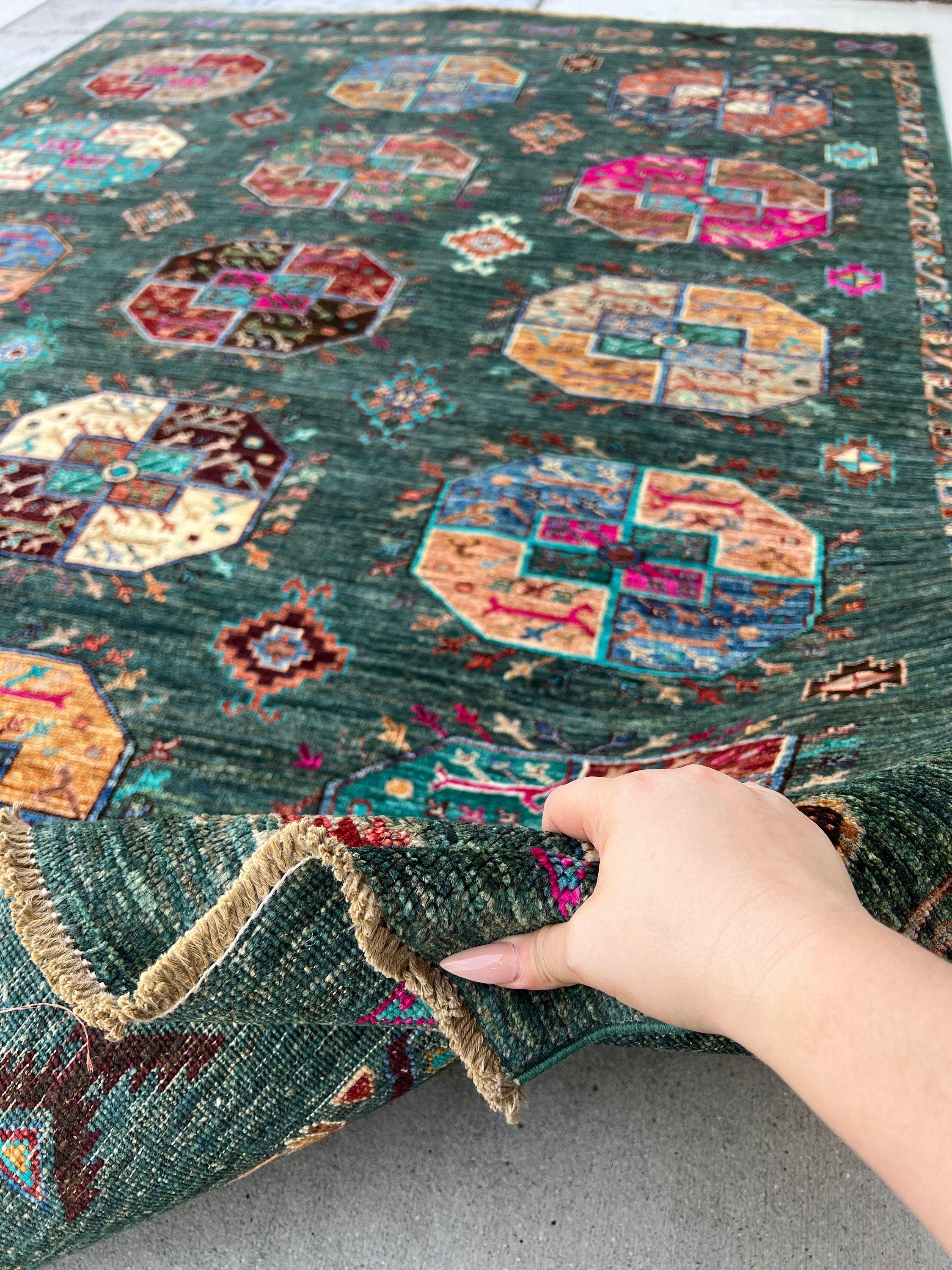 5x7 Hand-Knotted Afghan Rug Premium Hand-Spun Afghan Wool Fair Trade For Sale 1