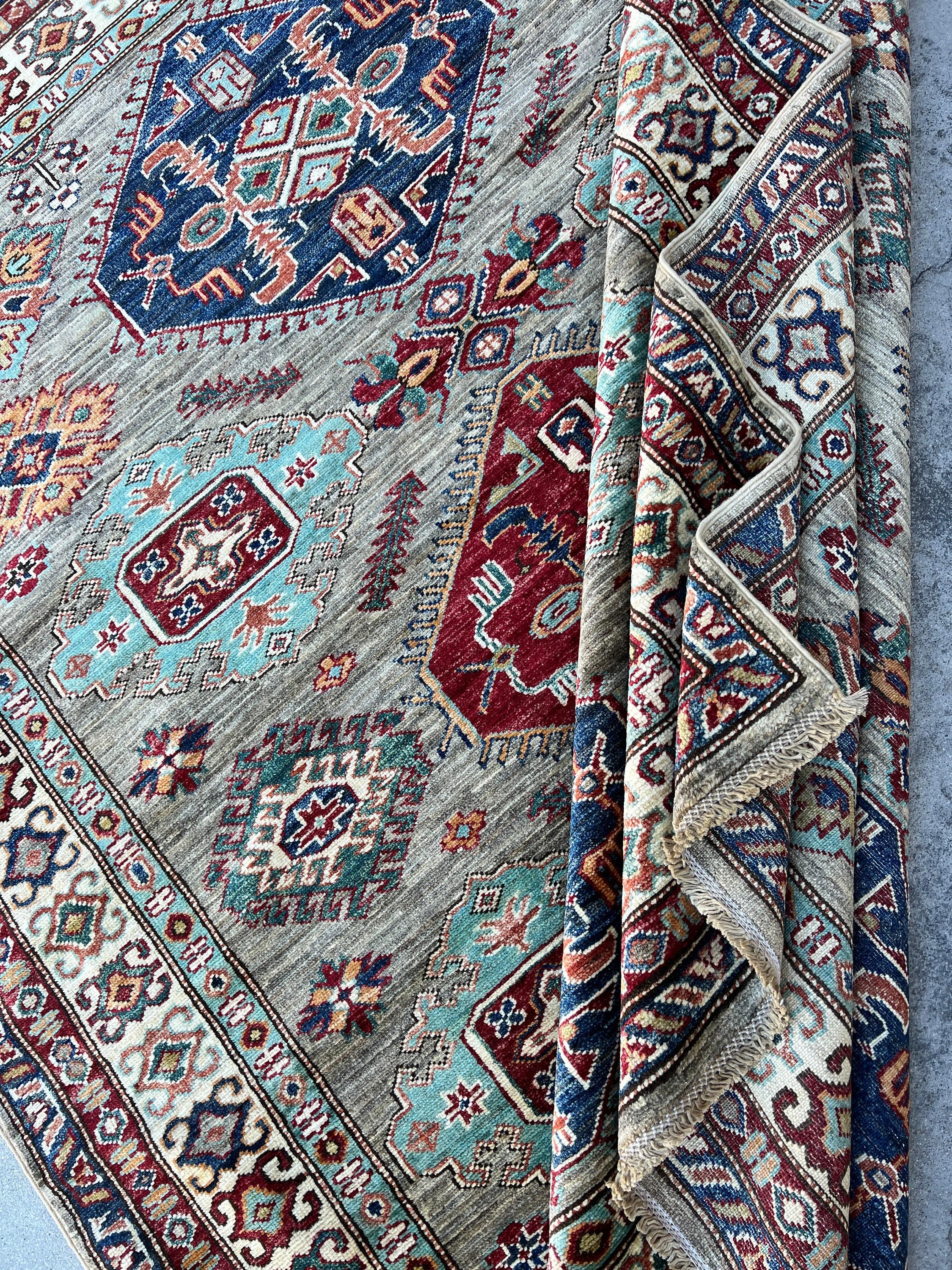 Hand-Knotted Afghan Rug Premium Hand-Spun Afghan Wool Fair Trade For Sale 2