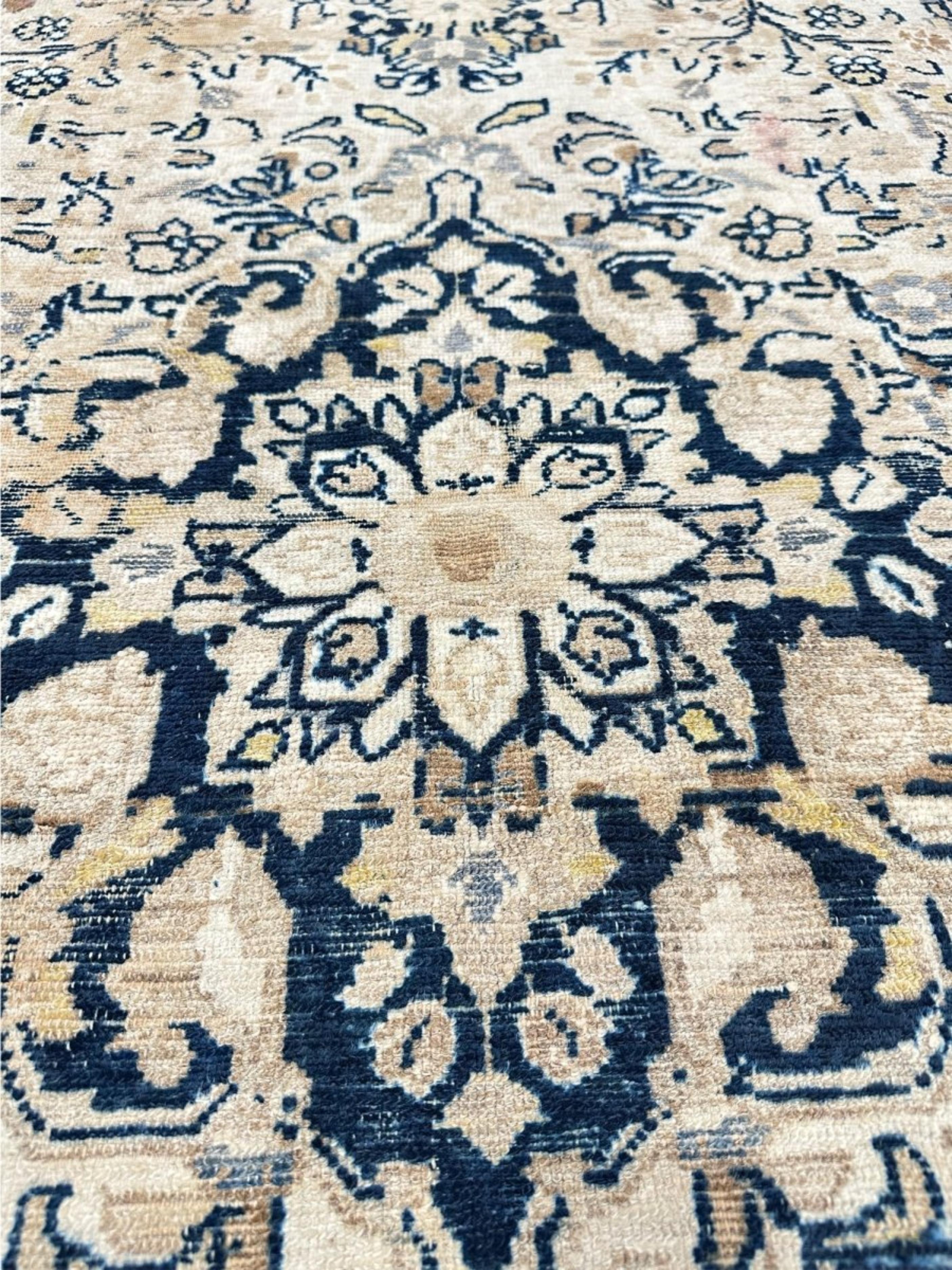 Tappeto 5x7 annodato a mano con motivo Tabriz antico in vendita 4