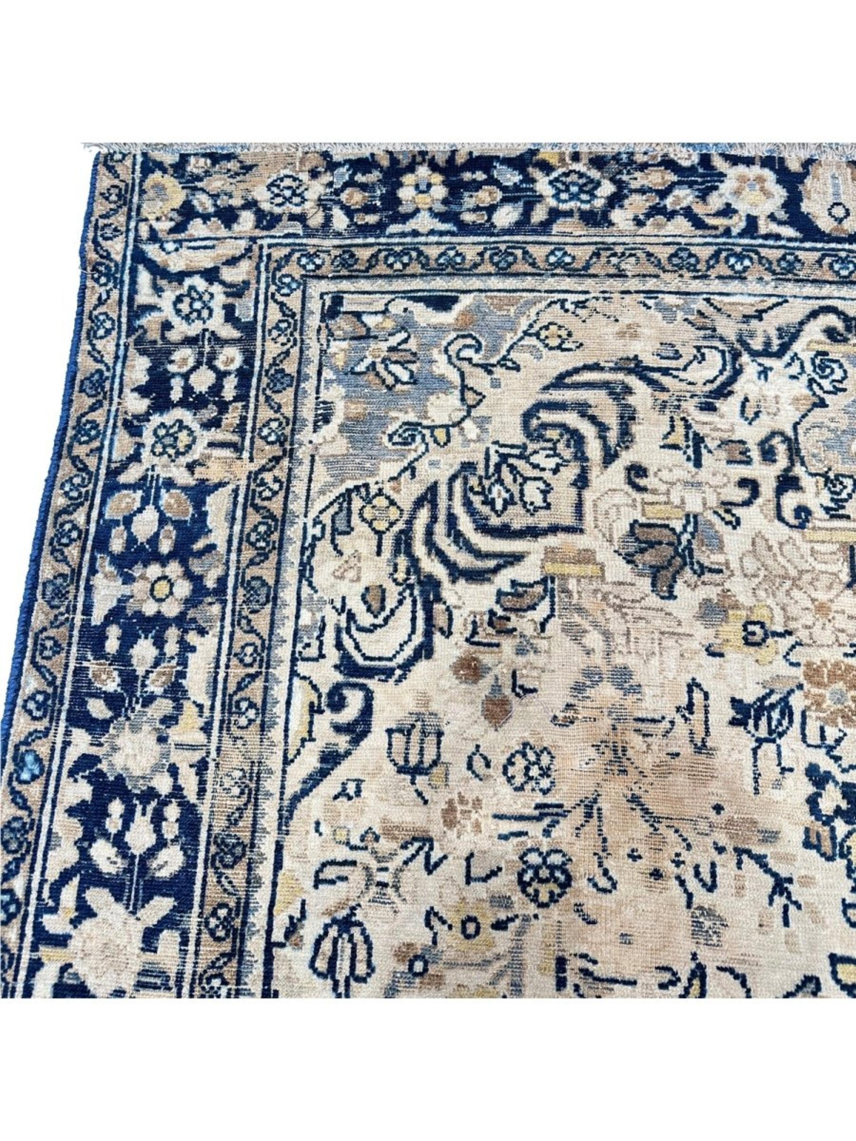 Tappeto 5x7 annodato a mano con motivo Tabriz antico in vendita 2