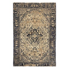 5x7 Hand-Knotted Antique Tabriz Area Rug
