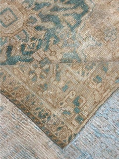 5x7 Hand Knotted Old Malayer Area Rug, Wool Carpet Geometric Design