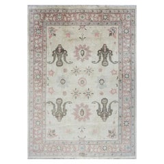 5x7 Hand-Knotted Old Tabriz Wool Area Rug, Floral Design