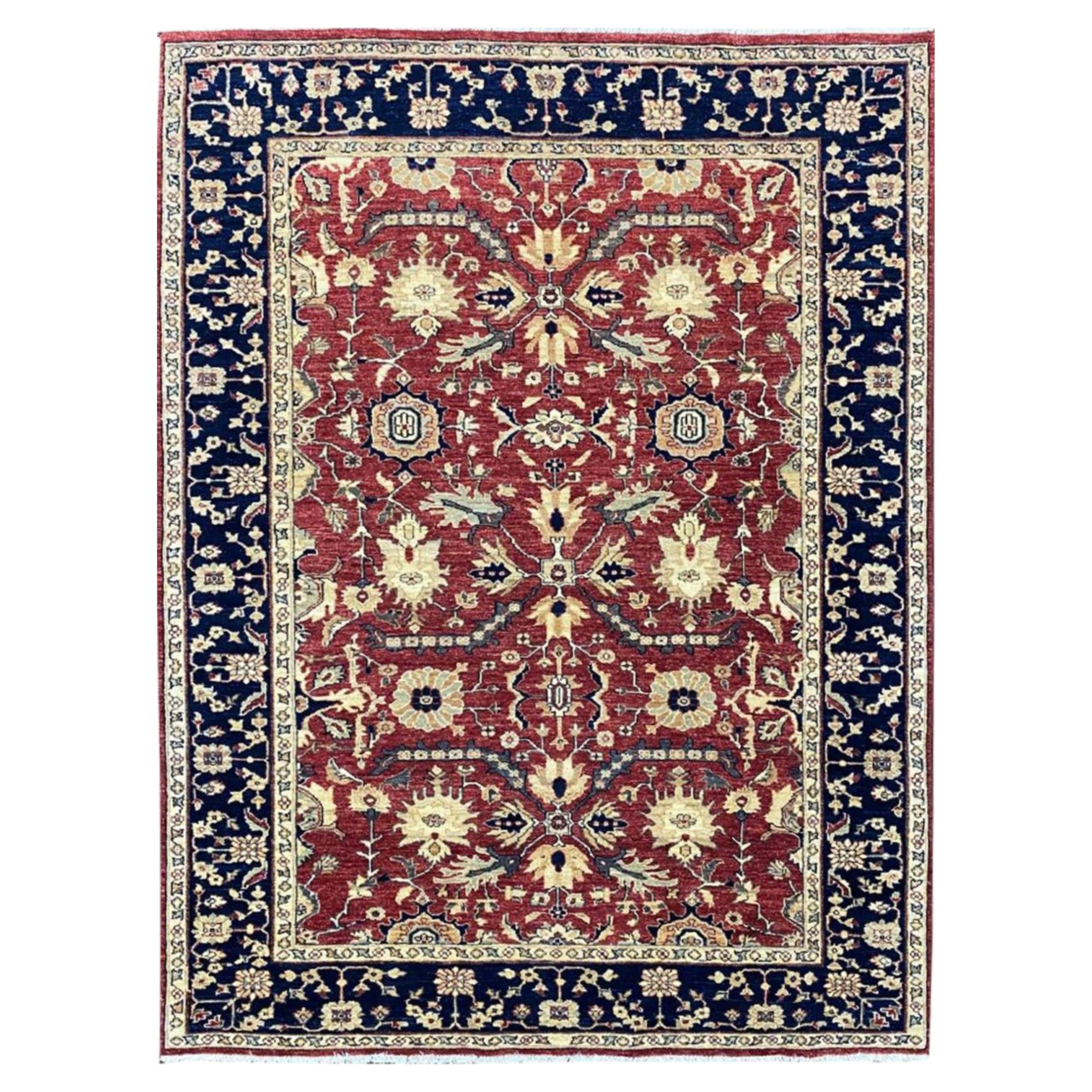 5x7 Noué à la main Pakistanais avec le style Heriz en vente