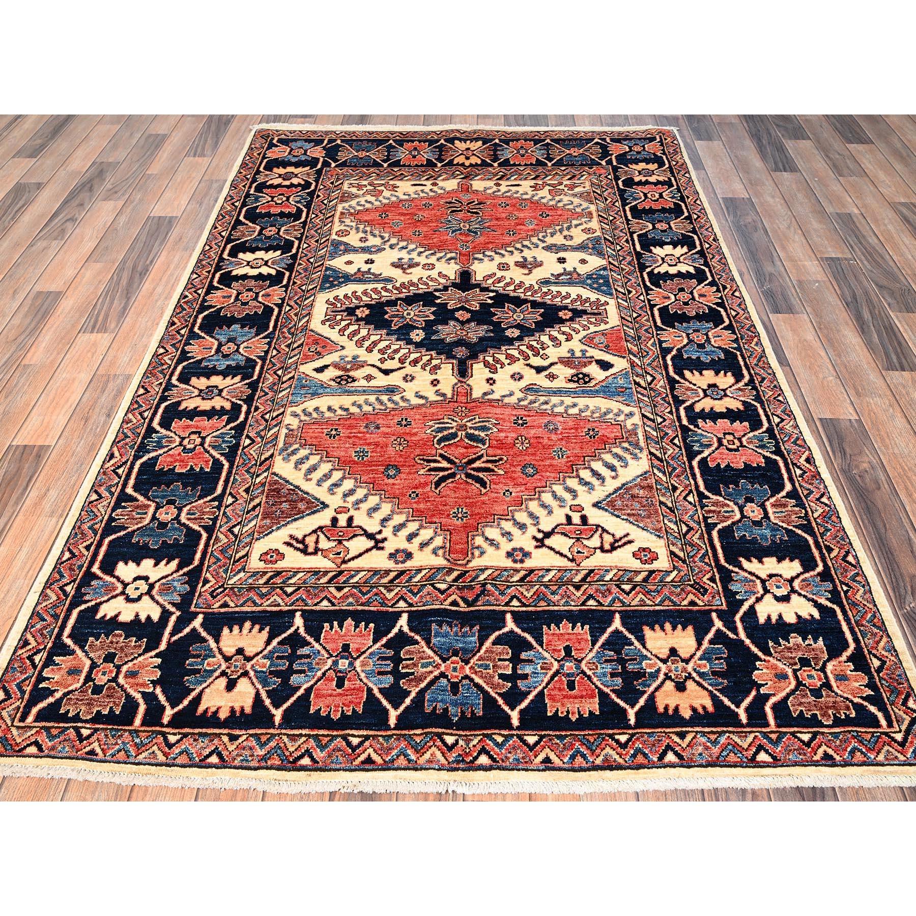 Pistachio Shell White, Northwest Persian Design, Hand Knotted, Aryana Grade, Vegetable Dyes, Pure Wool, Soft Pile, Densely Woven, Oriental Rug
Primary materials: Wool
Latex: No Pile 
height: 0.25 Inches
Style: Traditional
Primary color: